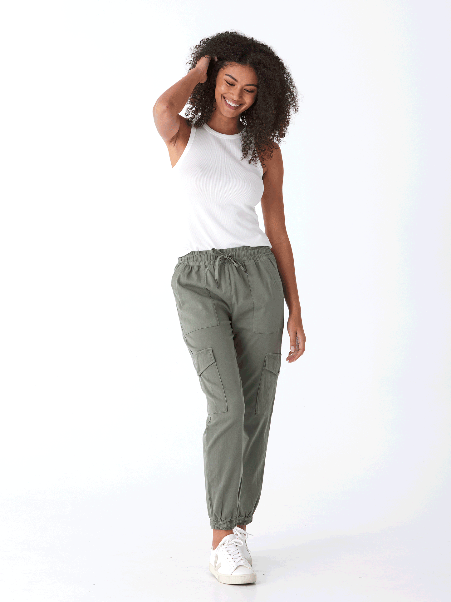 Delilah Stretch Twill Cargo Jogger 27"