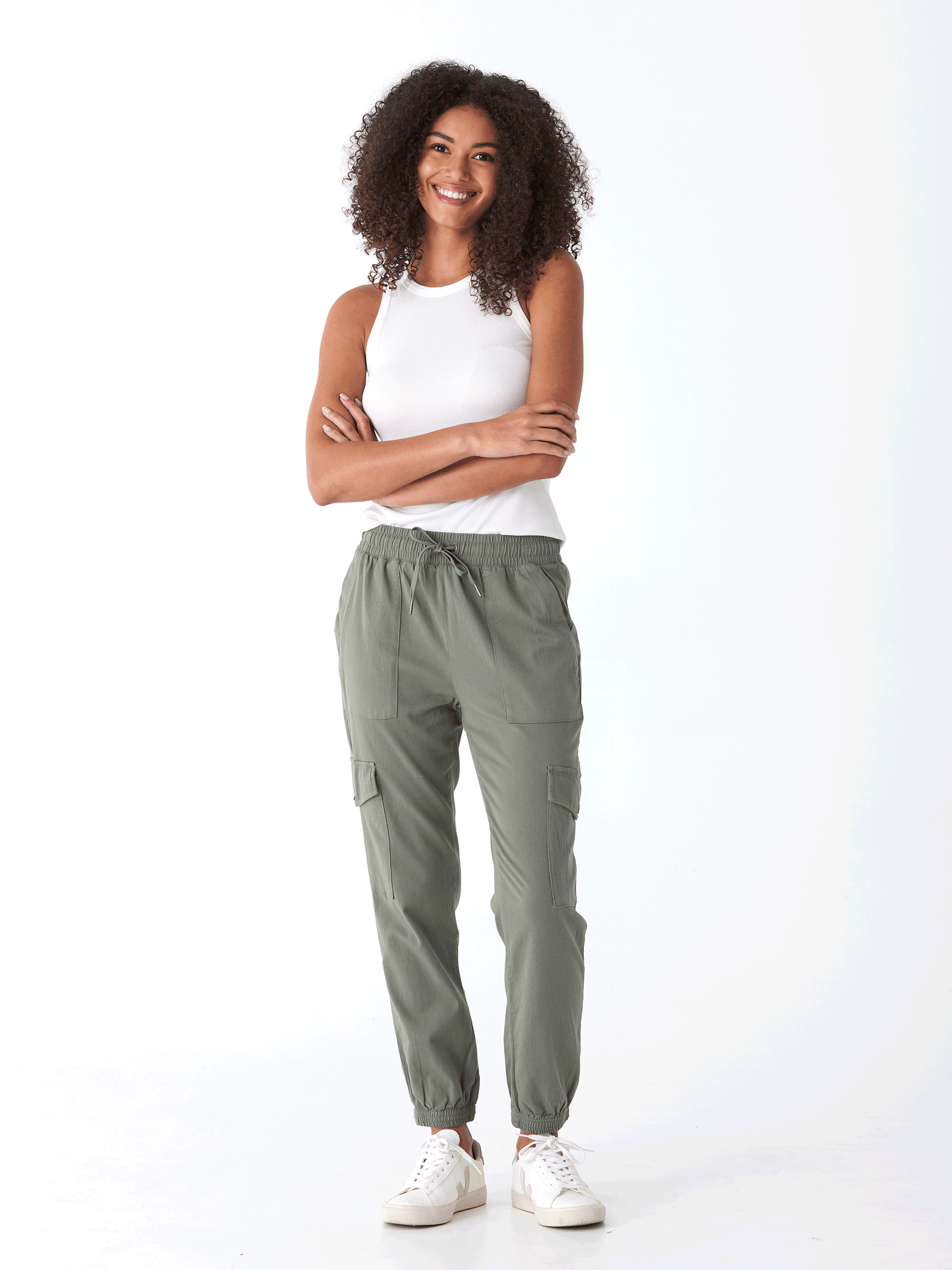 Delilah Stretch Twill Cargo Jogger 27"