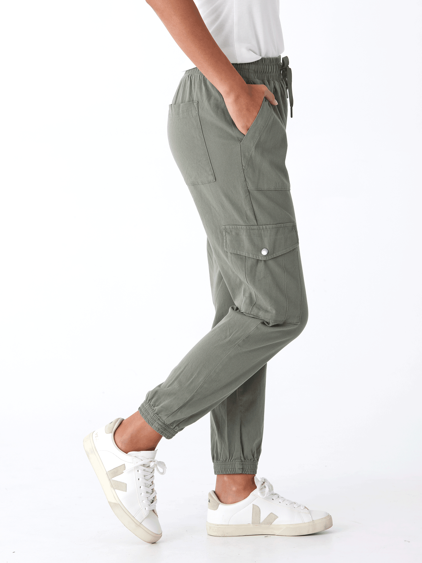 Delilah Stretch Twill Cargo Jogger 27"