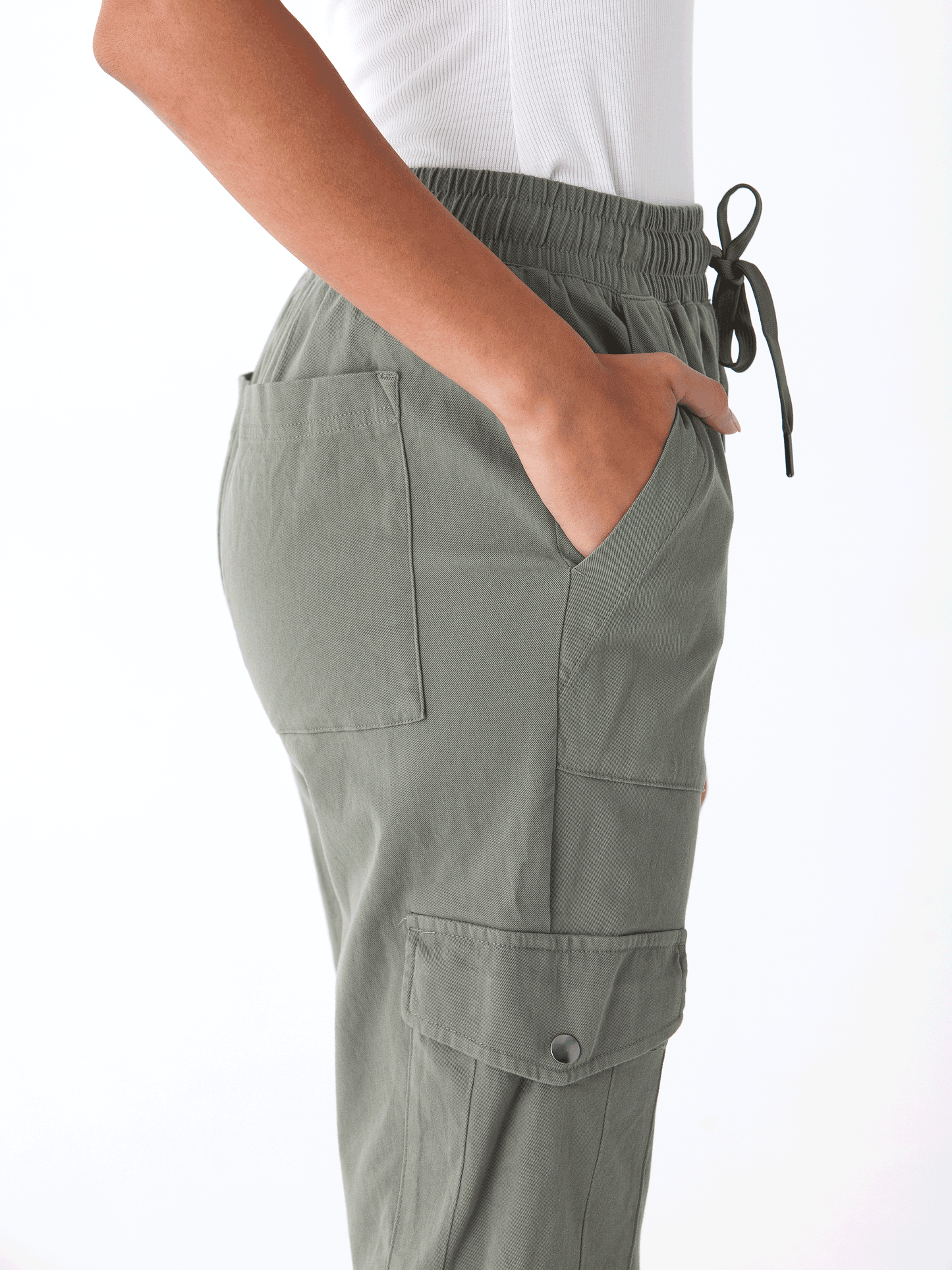 Delilah Stretch Twill Cargo Jogger 27"