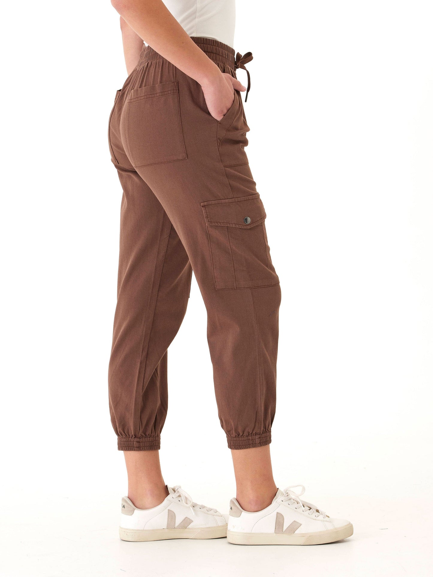 Delilah Stretch Twill Cargo Jogger 27"