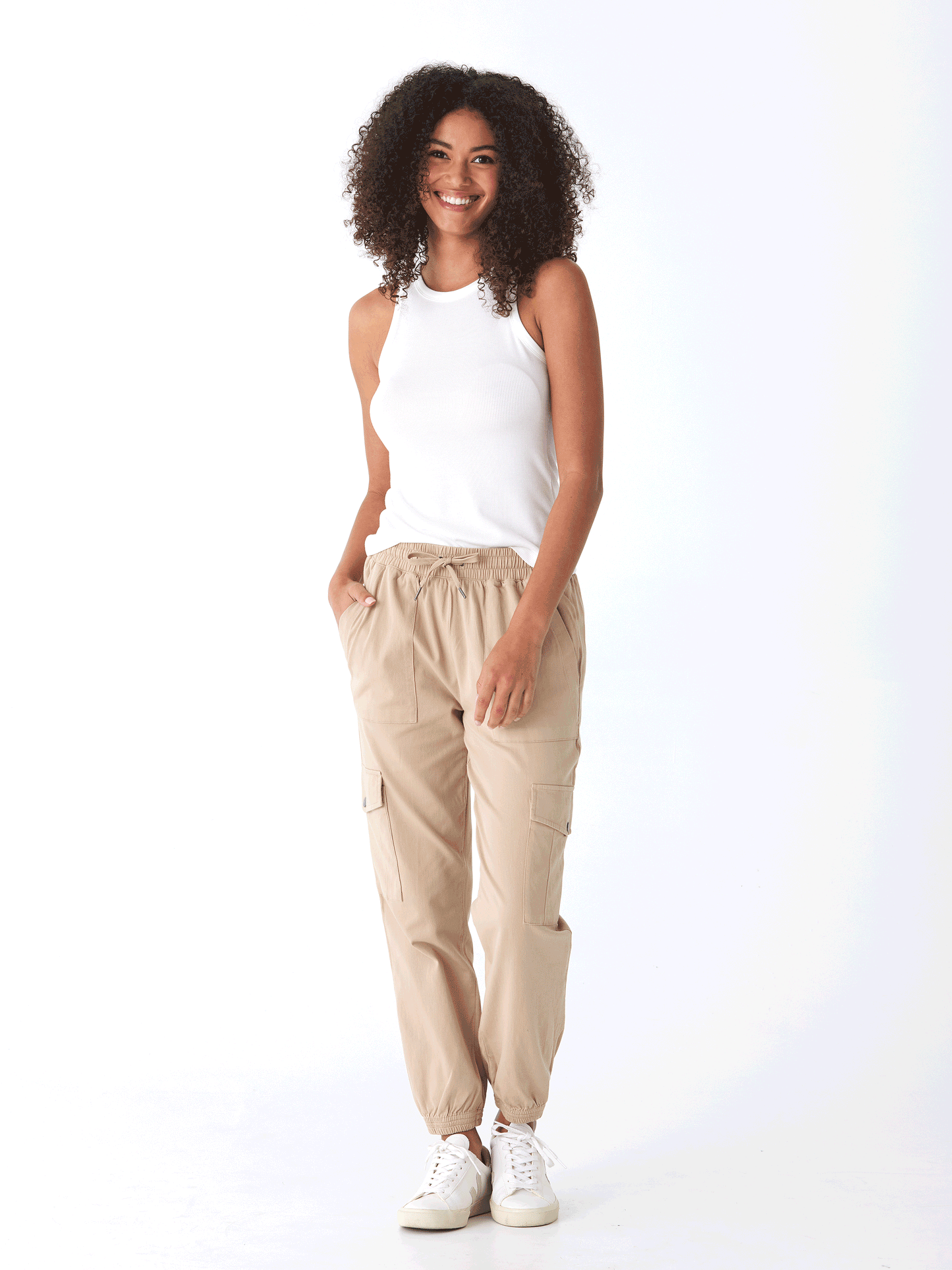 Delilah Stretch Twill Cargo Jogger 27"