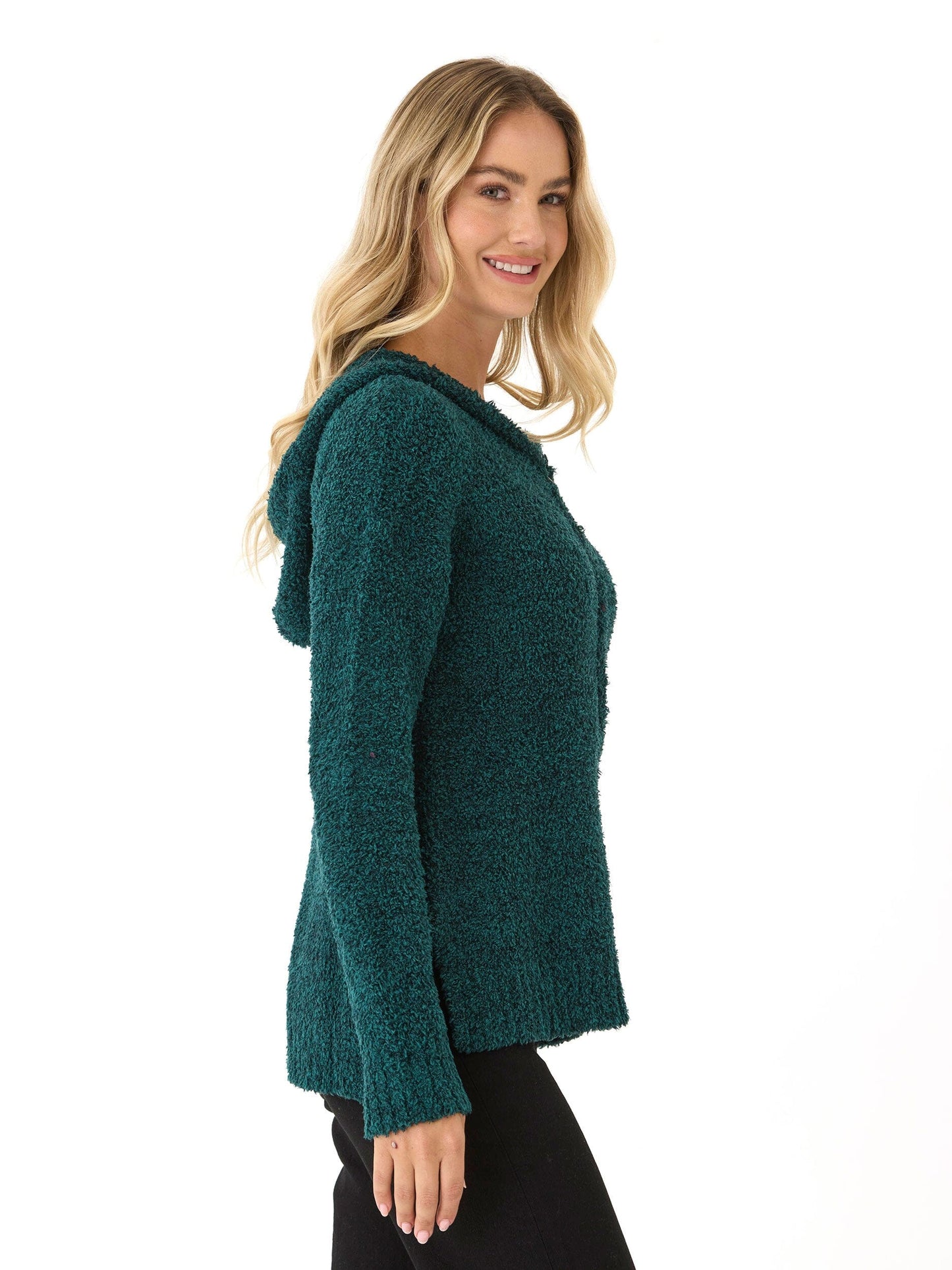 Anita Cozy Boucle Full Zip Sweater Hoodie