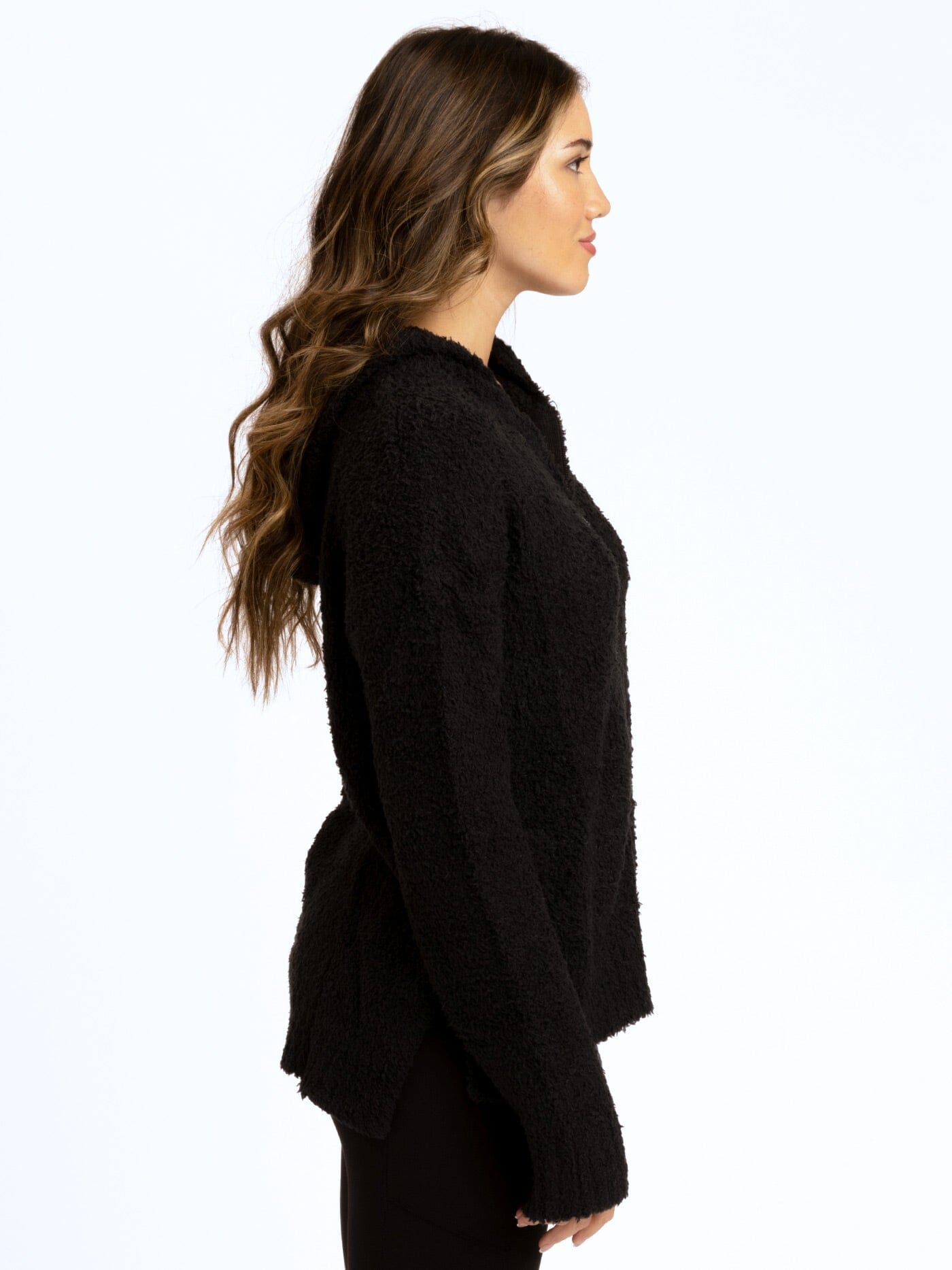 Anita Cozy Boucle Full Zip Sweater Hoodie