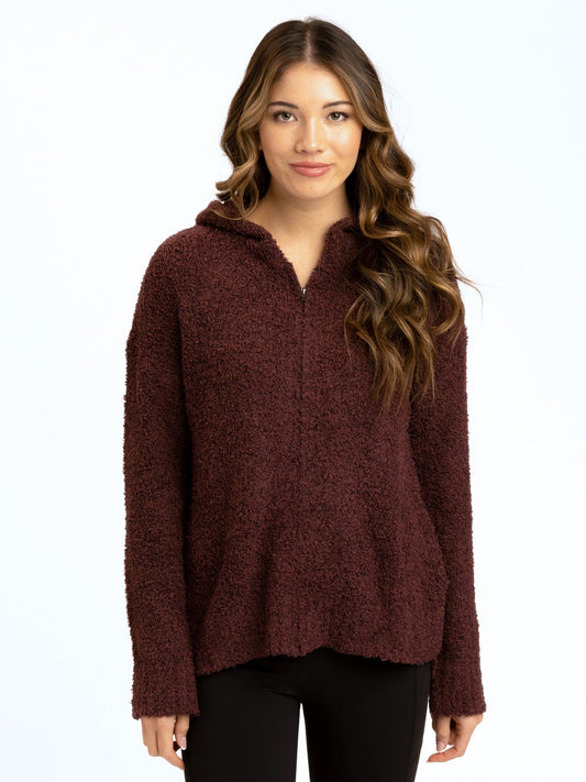 Anita Cozy Boucle Full Zip Sweater Hoodie