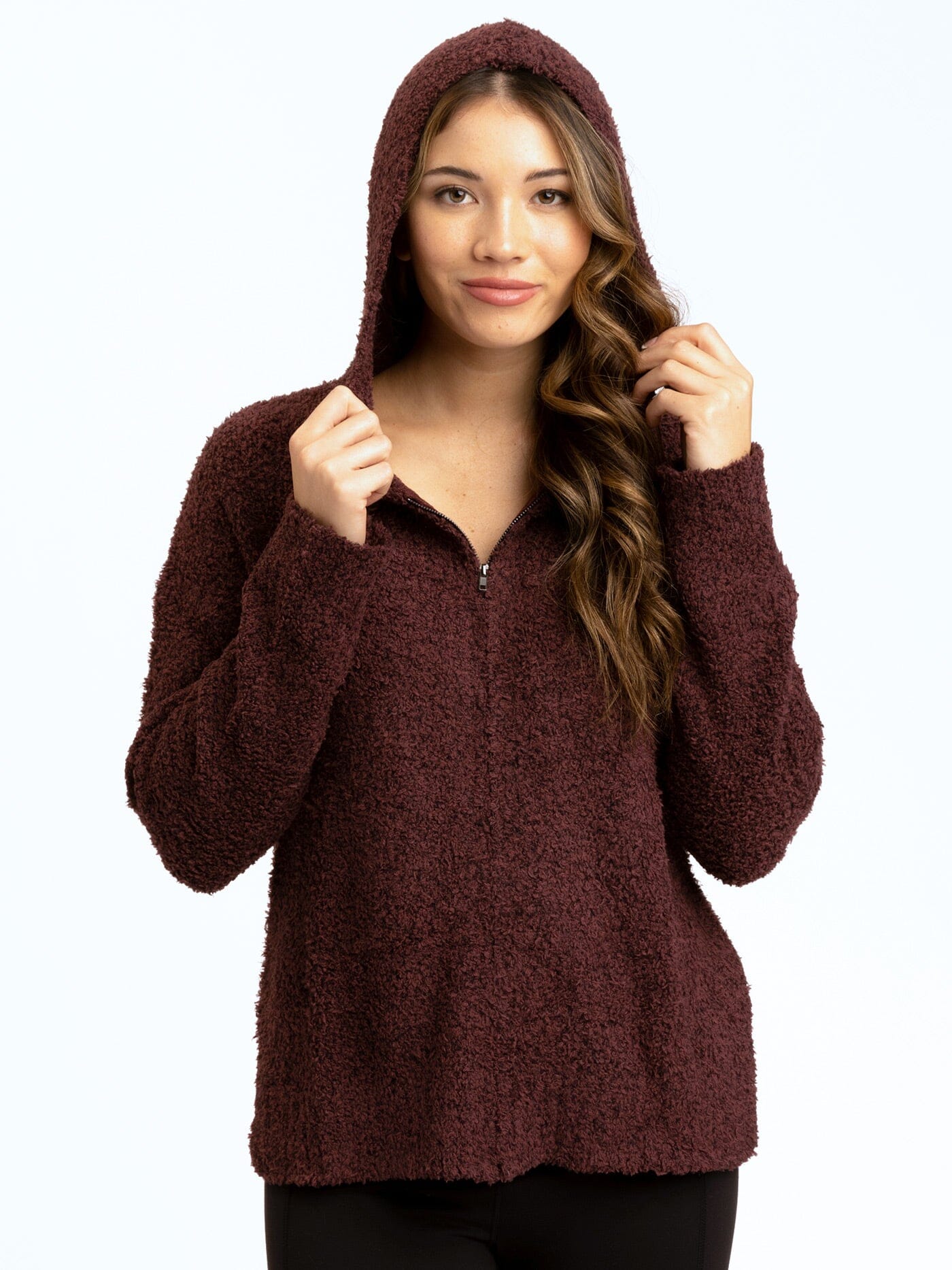 Anita Cozy Boucle Full Zip Sweater Hoodie