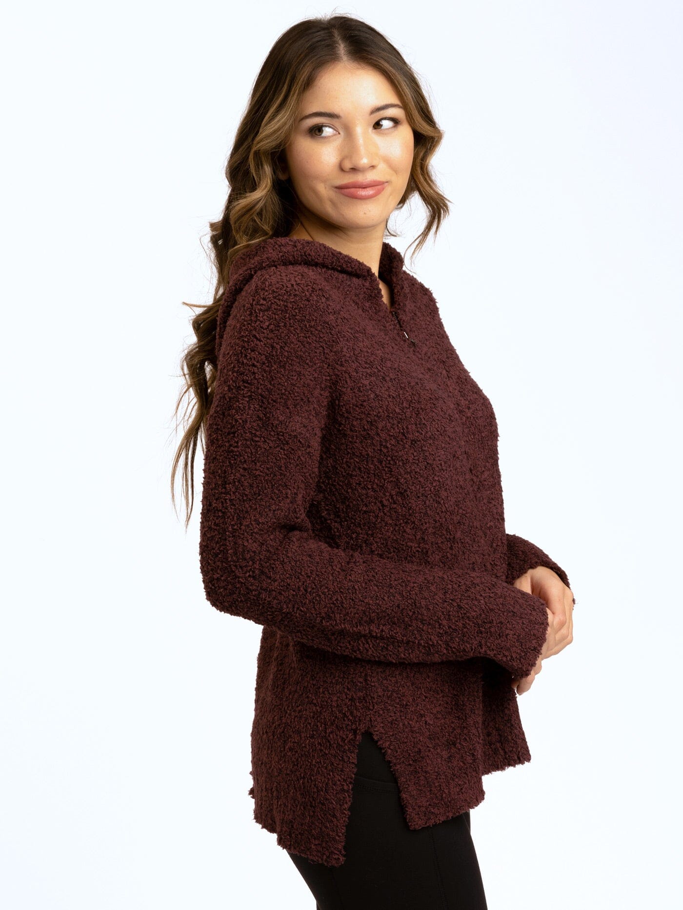 Anita Cozy Boucle Full Zip Sweater Hoodie
