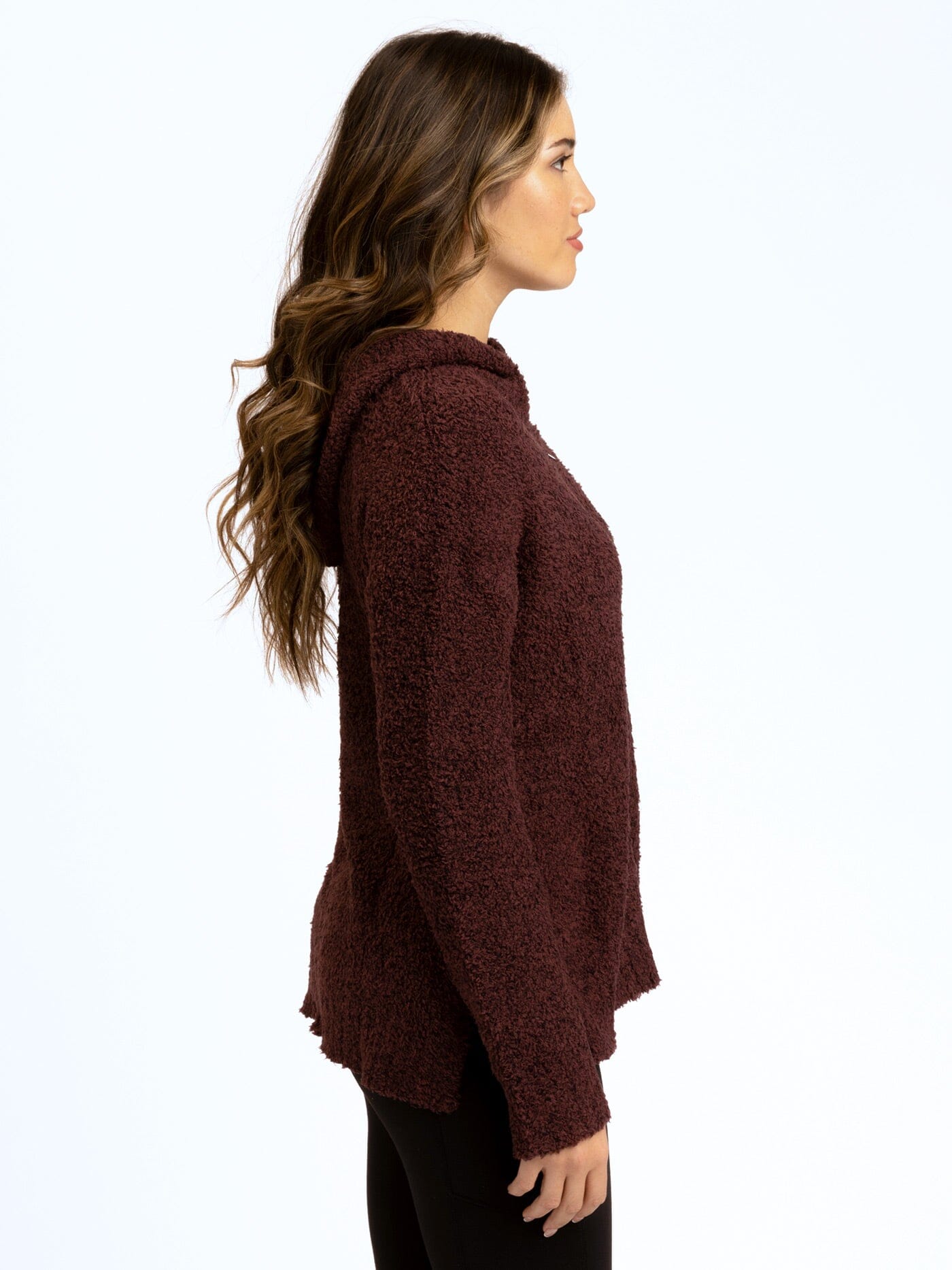 Anita Cozy Boucle Full Zip Sweater Hoodie