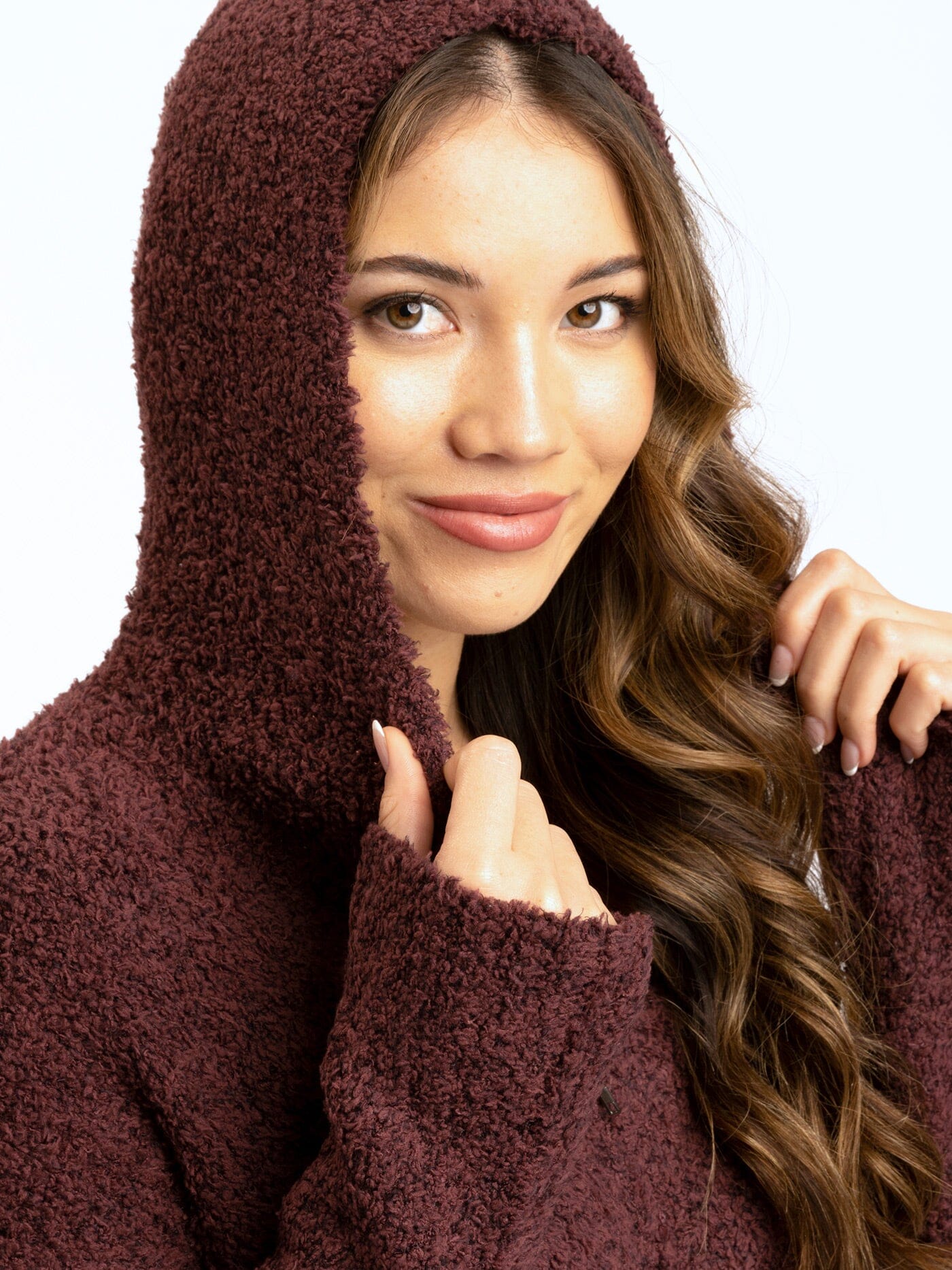 Anita Cozy Boucle Full Zip Sweater Hoodie