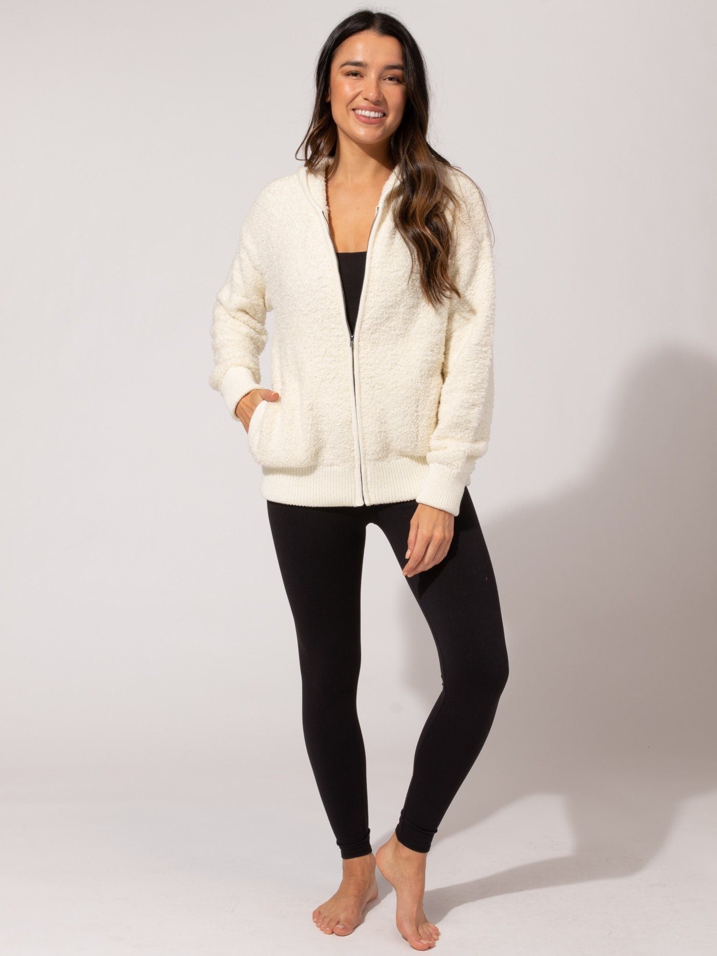 Vivi Boucle Zip Hoodie