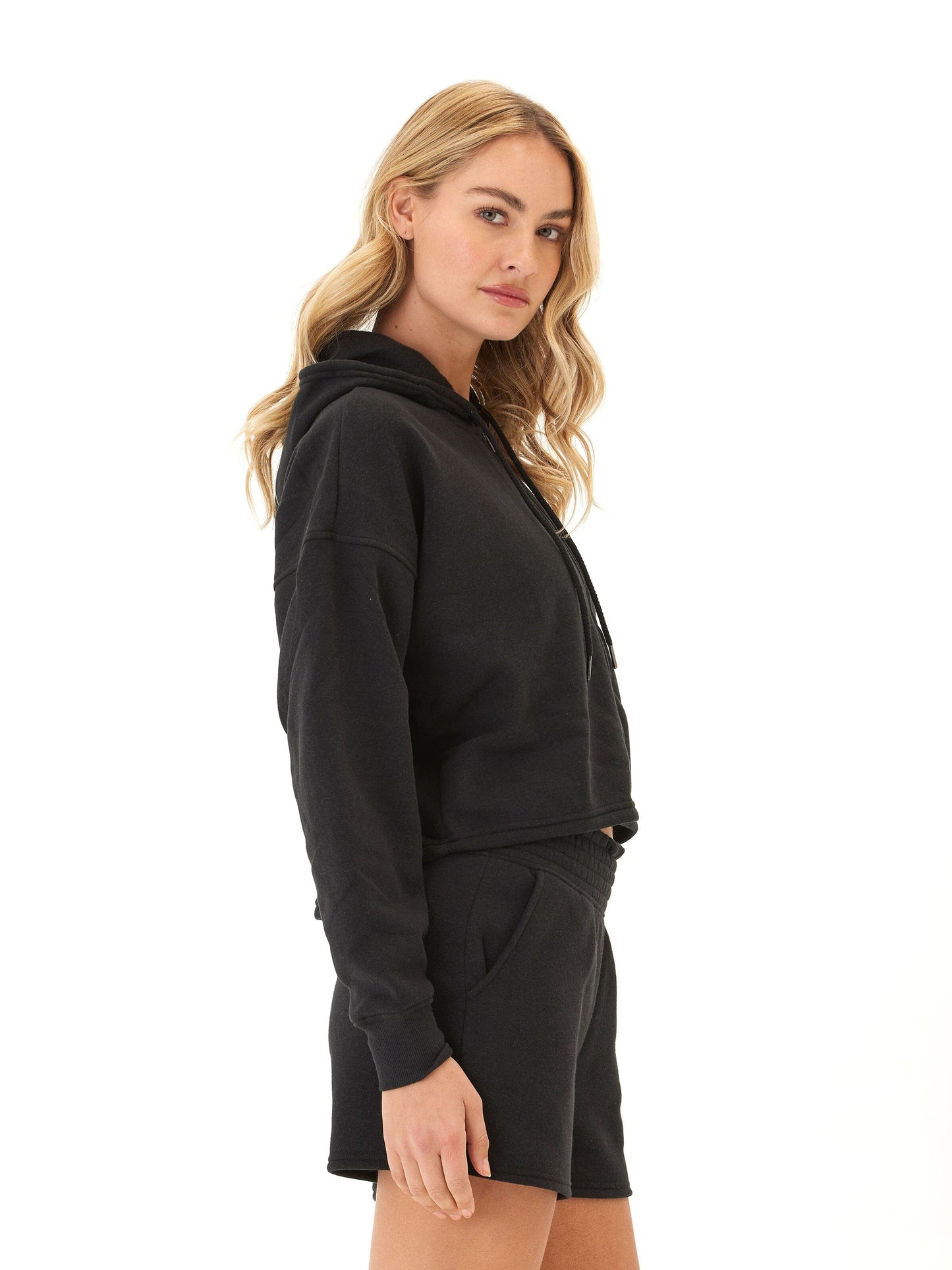 Venetia Triblend Fleece Crop Zip Hoodie