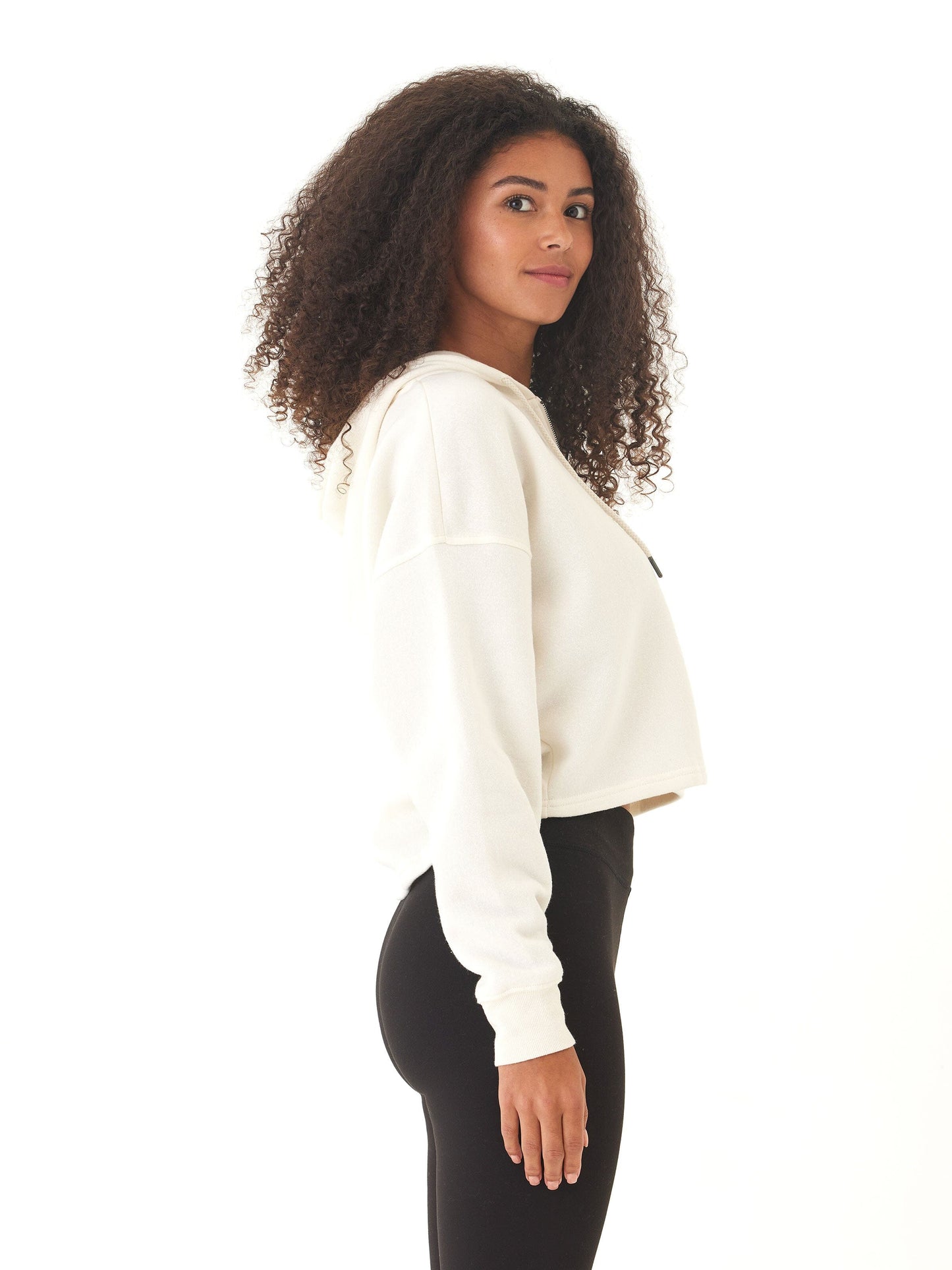 Venetia Triblend Fleece Crop Zip Hoodie