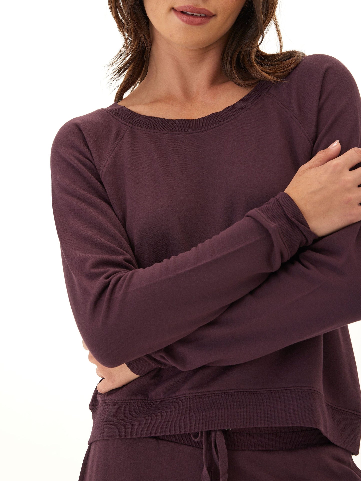 Suzanne Feather Fleece Raglan Pullover