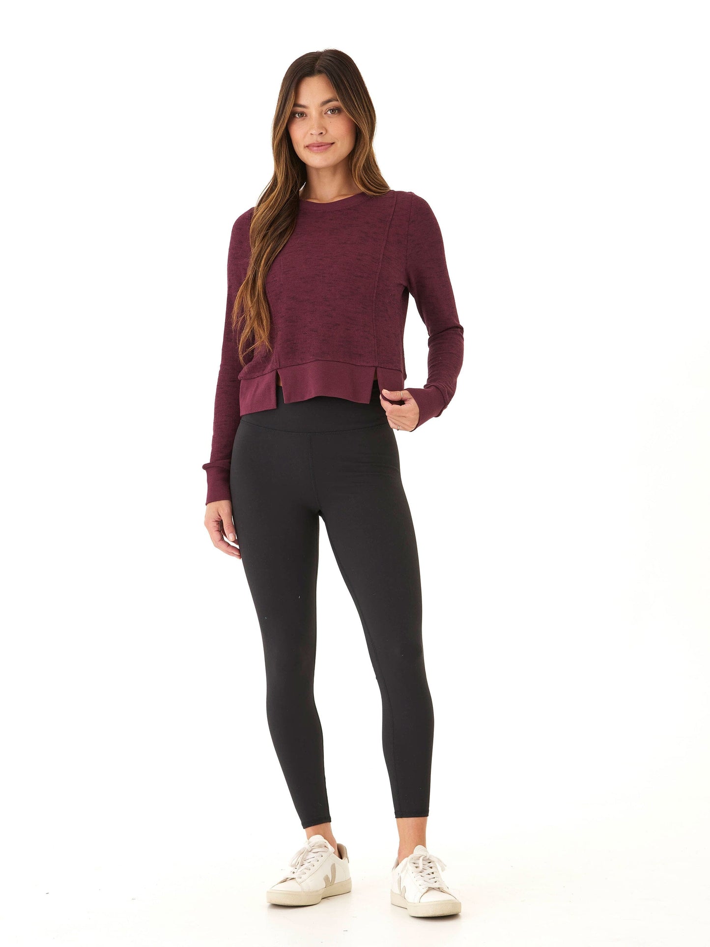 Marie Rhythm Slub Step-Hem Pullover