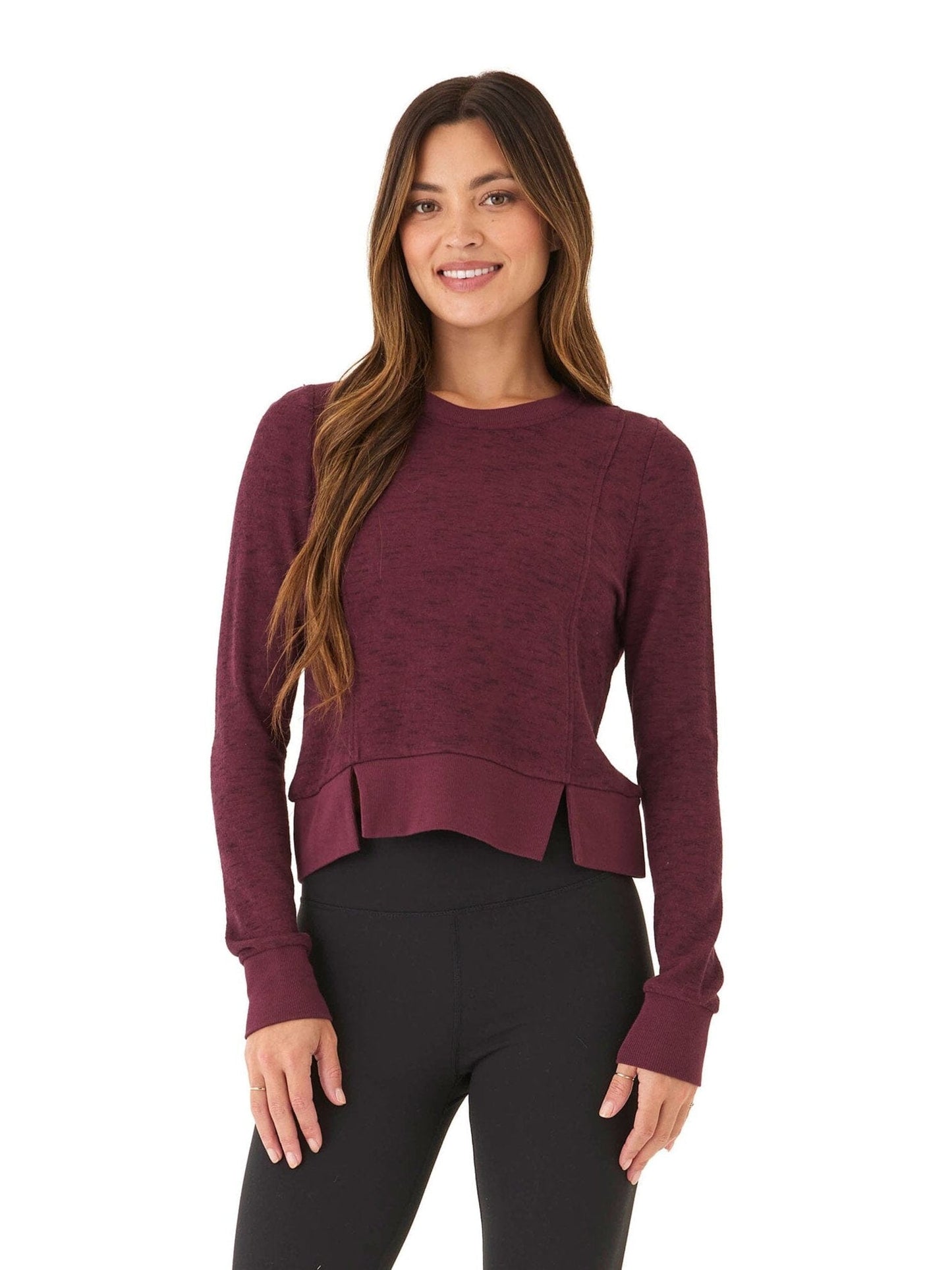 Marie Rhythm Slub Step-Hem Pullover