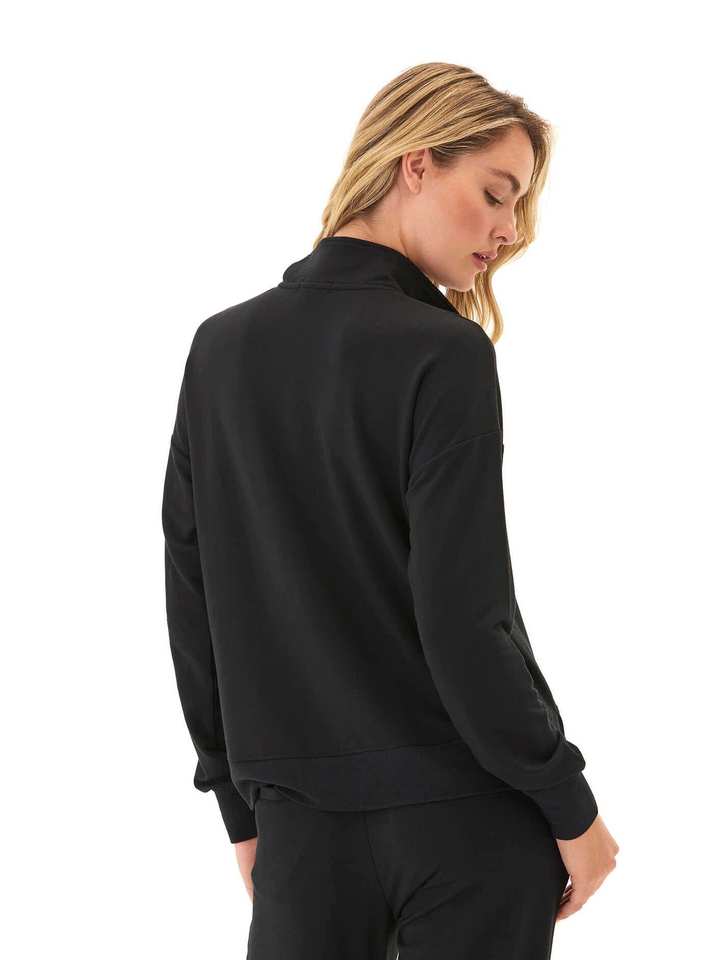 Whitnie Modal Terry 1/2-Zip Mock Neck Pullover