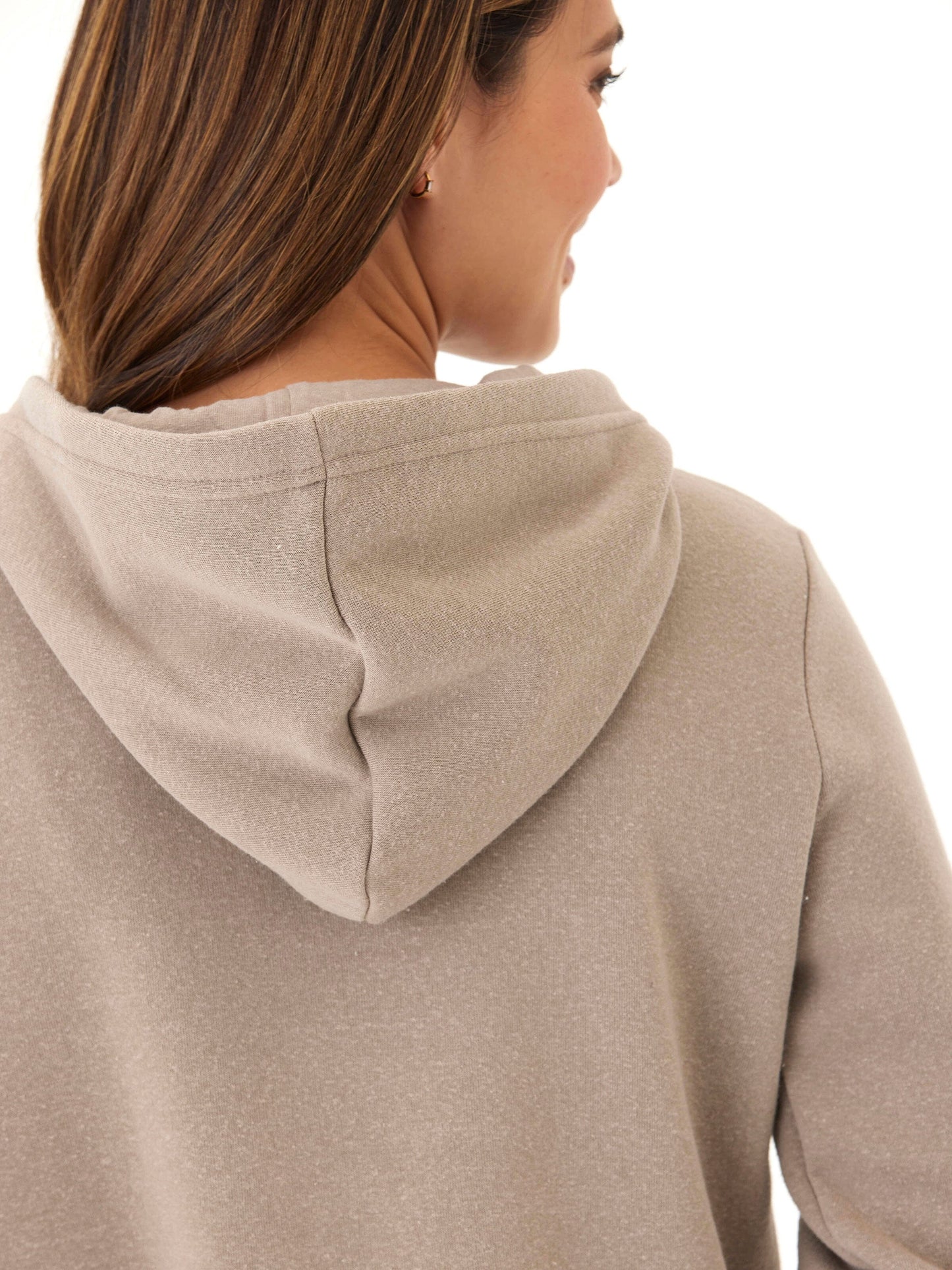 Tyra Triblend Fleece 1/4-Zip Hoodie