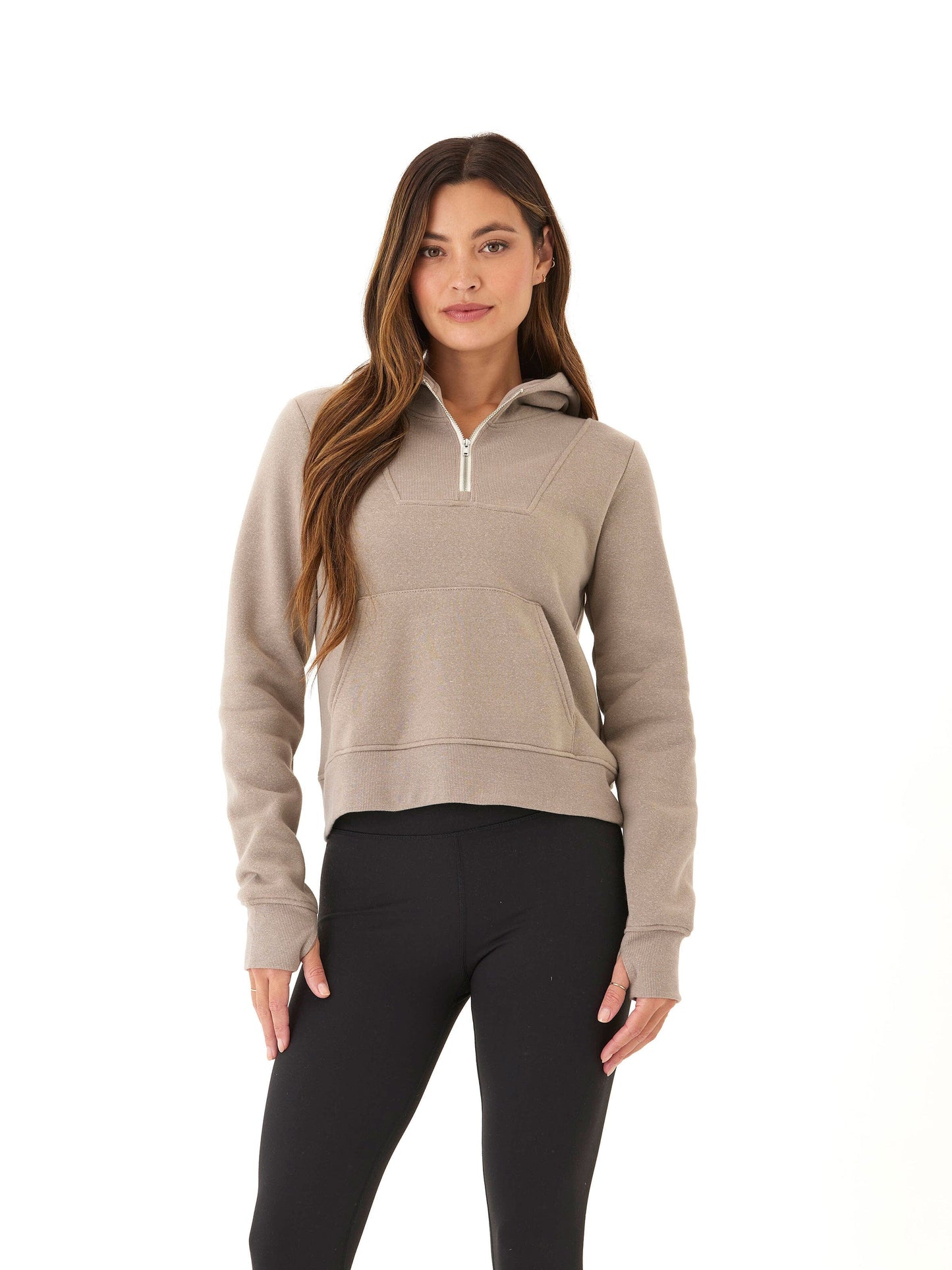 Tyra Triblend Fleece 1/4-Zip Hoodie