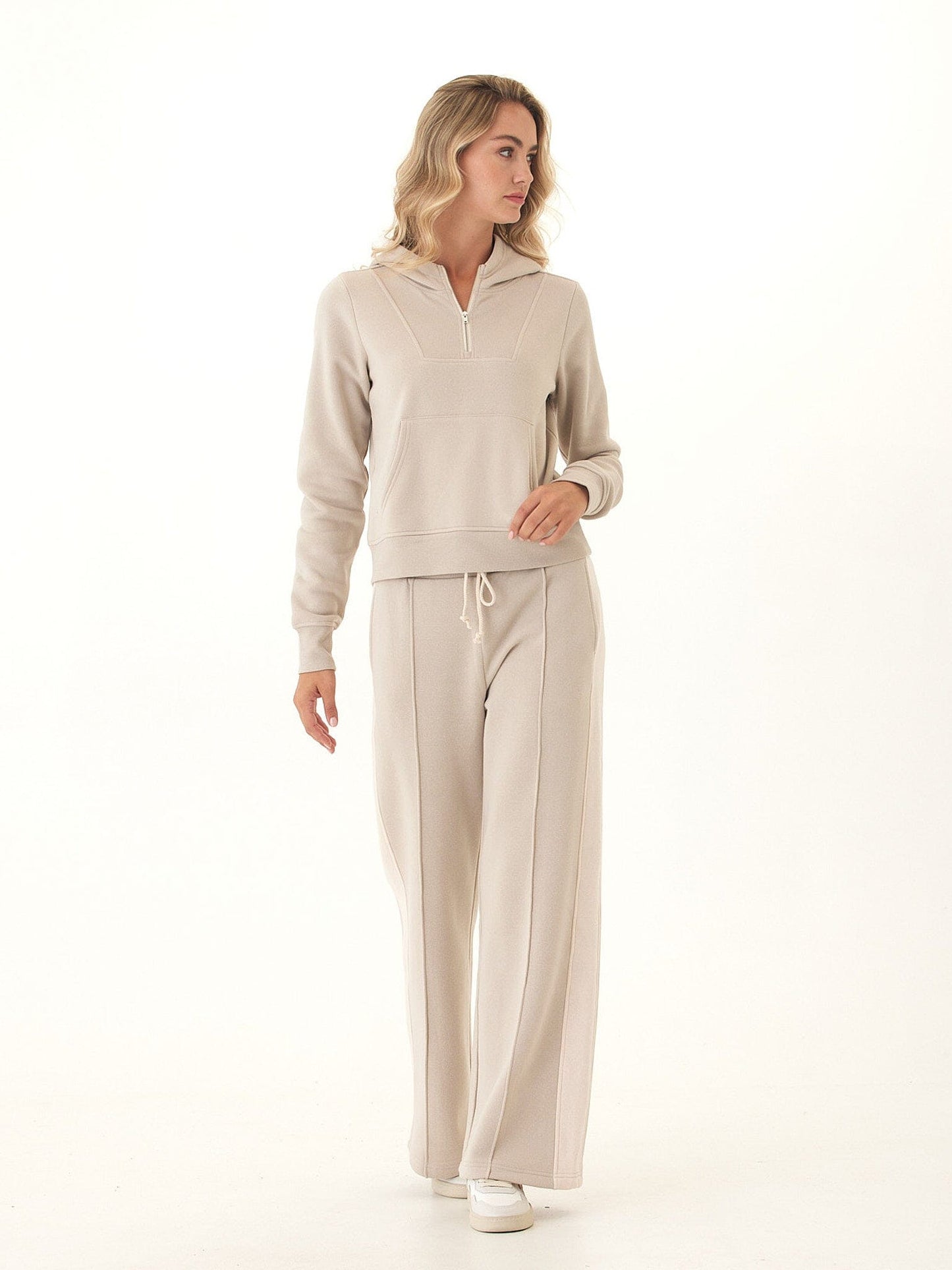 Tyra Triblend Fleece Quarter Zip Hoodie