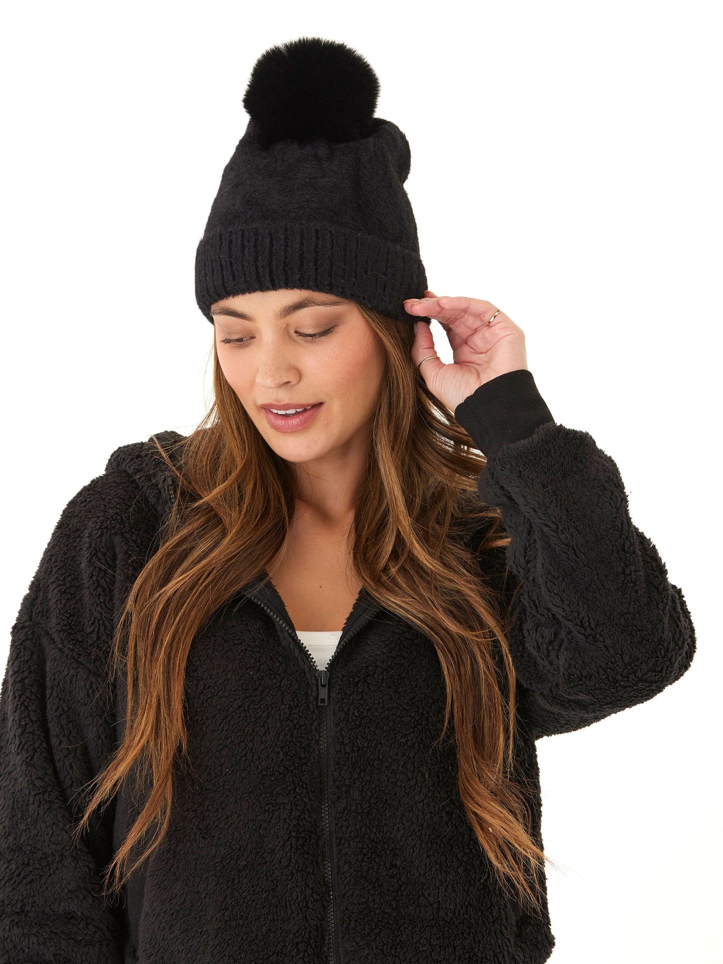 Fuzzy Knit Beanie