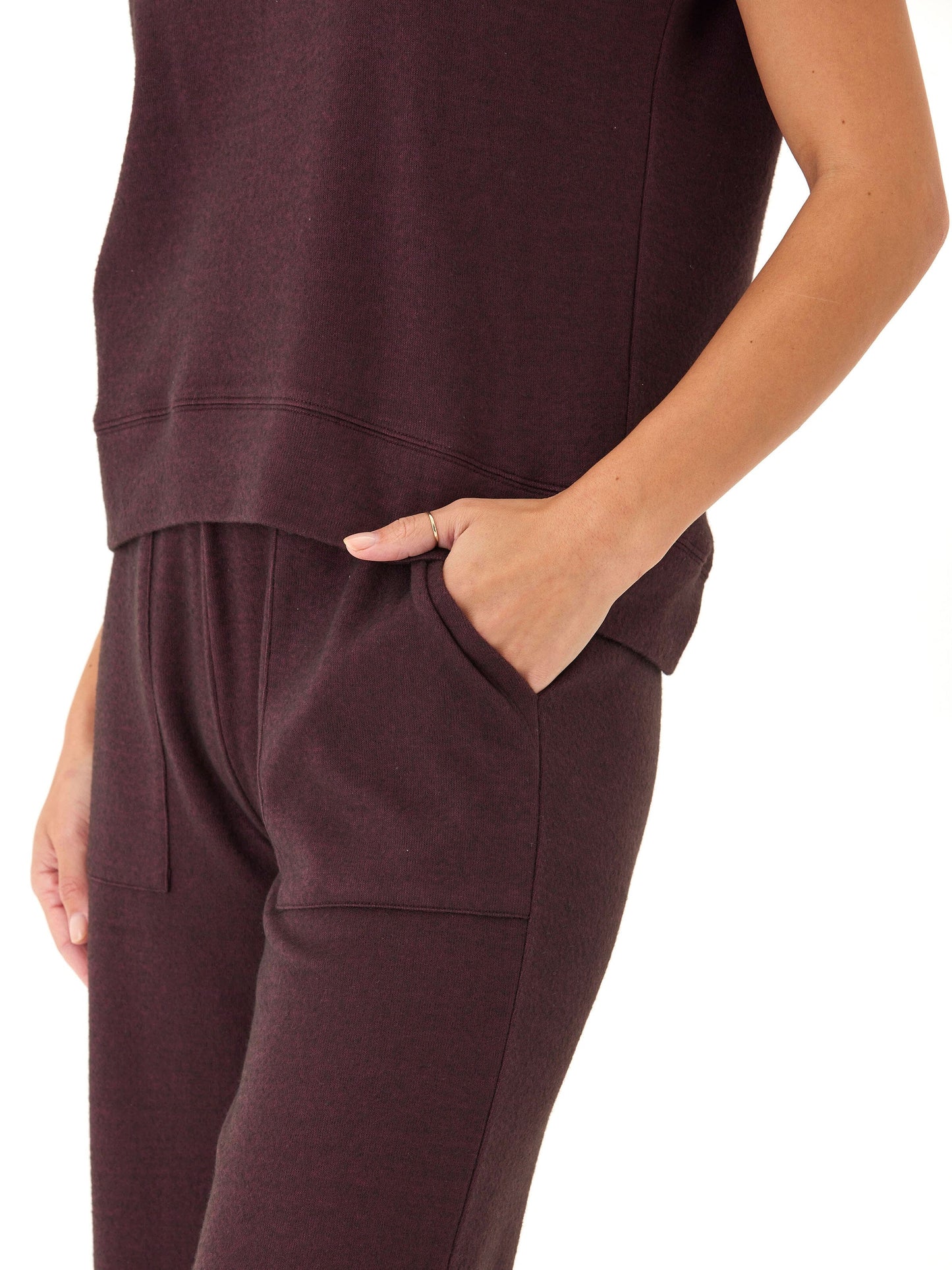 Beatrice Dream Fleece Wide Leg Capri Pant