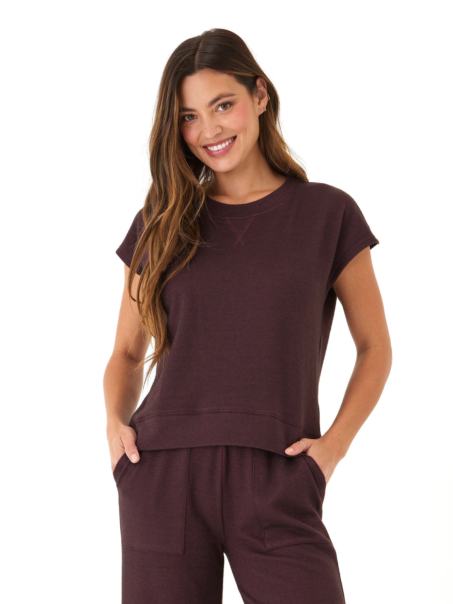 Misha Dream Fleece Short Sleeve Pullover