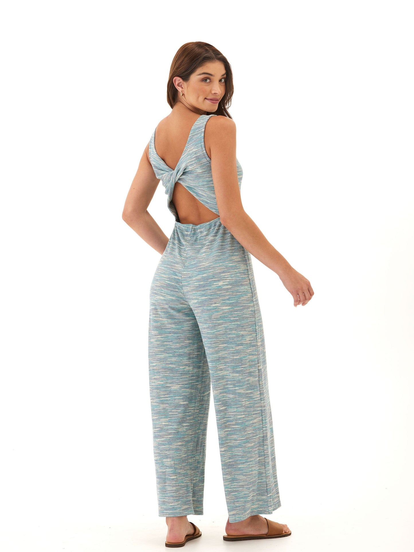 Ayesha Marble Rib Twist Jumpsuit