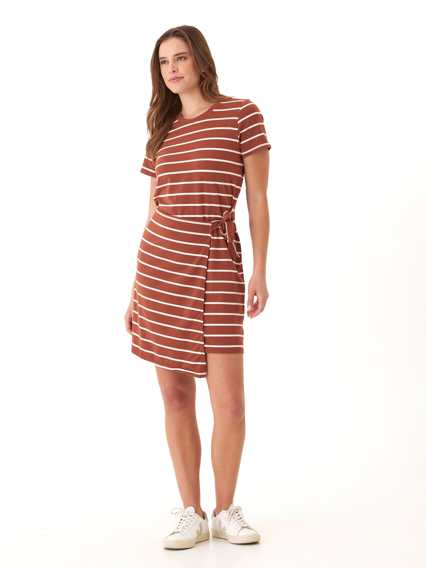 Valerie Caribbean Stripe Eco Jersey Knotted Dress