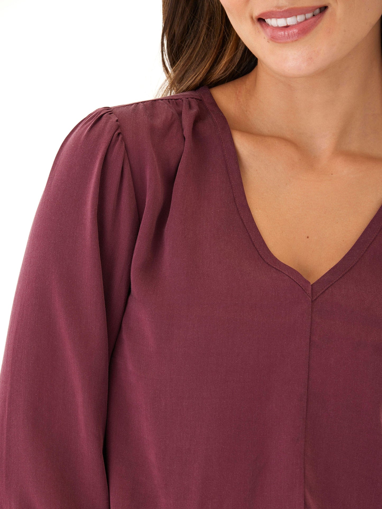 Aubree Eco Woven Smocked Waist Blouse