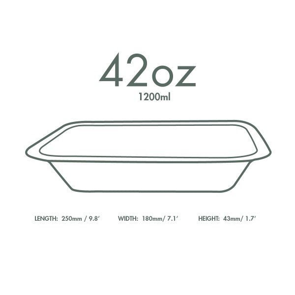 Vegware 42oz/1200ml Gourmet Base - Fits Lid 5 (QTY:600)