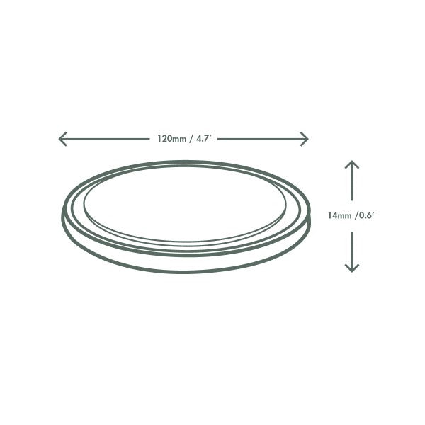 PLA round deli lid - fits 8-32oz containers (QTY:500)