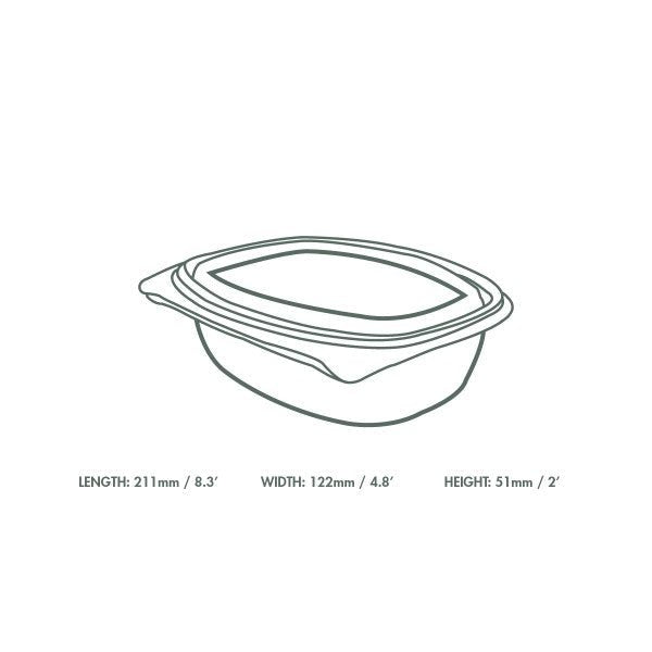Vegware 8oz PLA Hinged Deli Container (QTY:300)