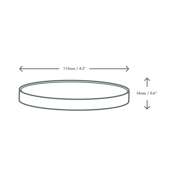 Vegware 115-Series PLA-lined paper lid with vents (QTY:500)