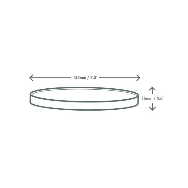Vegware 185-Series PLA-lined paper lid with vents (QTY:300)