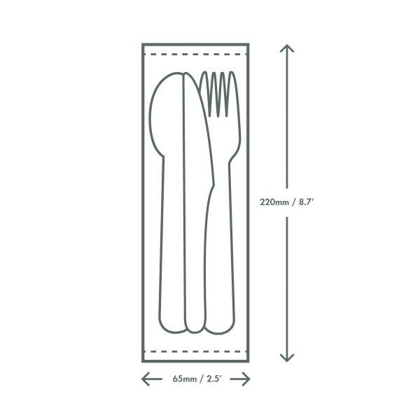 Vegware Compostable CPLA Cutlery Kit (QTY:250)