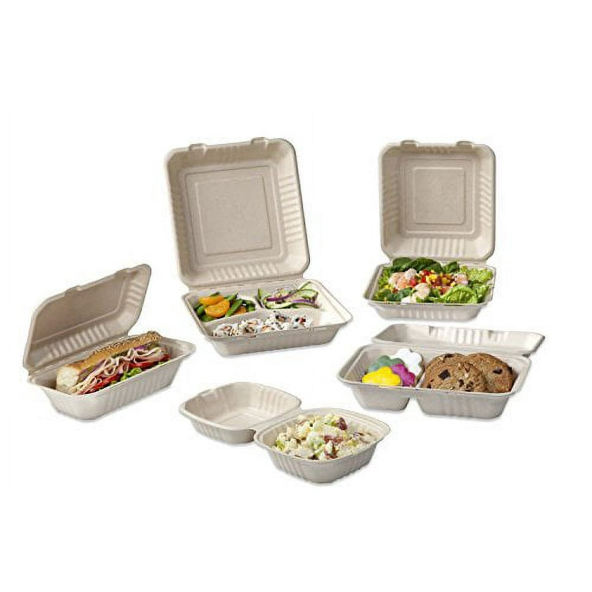 Vegware 6" Clamshell Natural Brown (QTY:400)