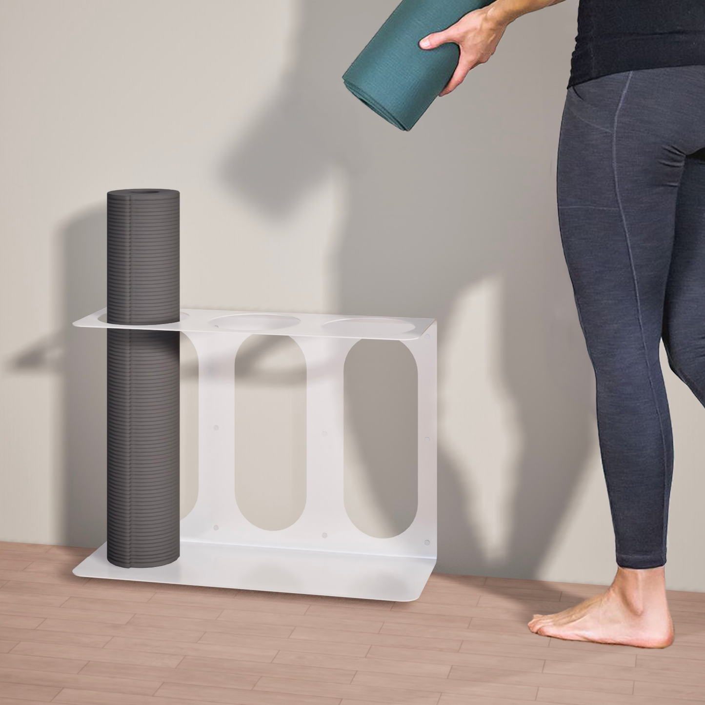 Yoke Yoga Mat Wall Bracket | Holds 3 Mats/Rollers