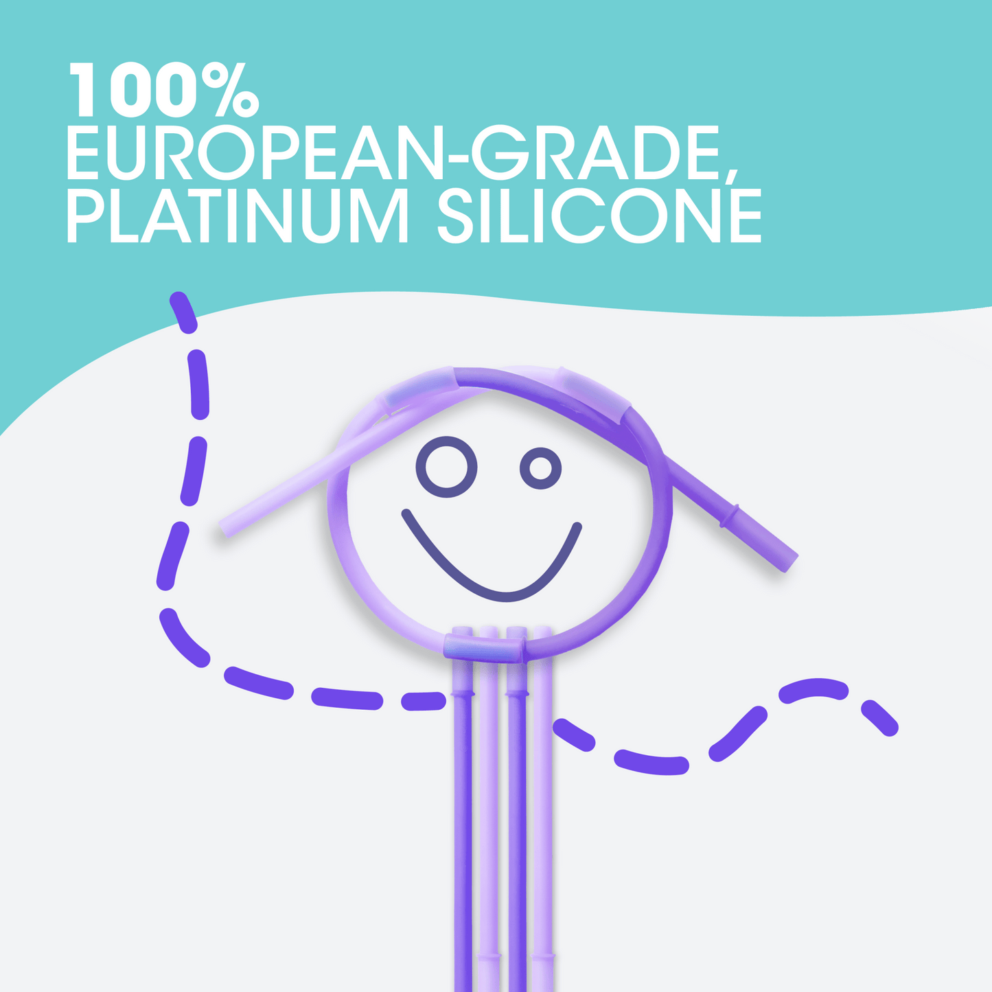 SiliStraw Connectable Silicone Straw