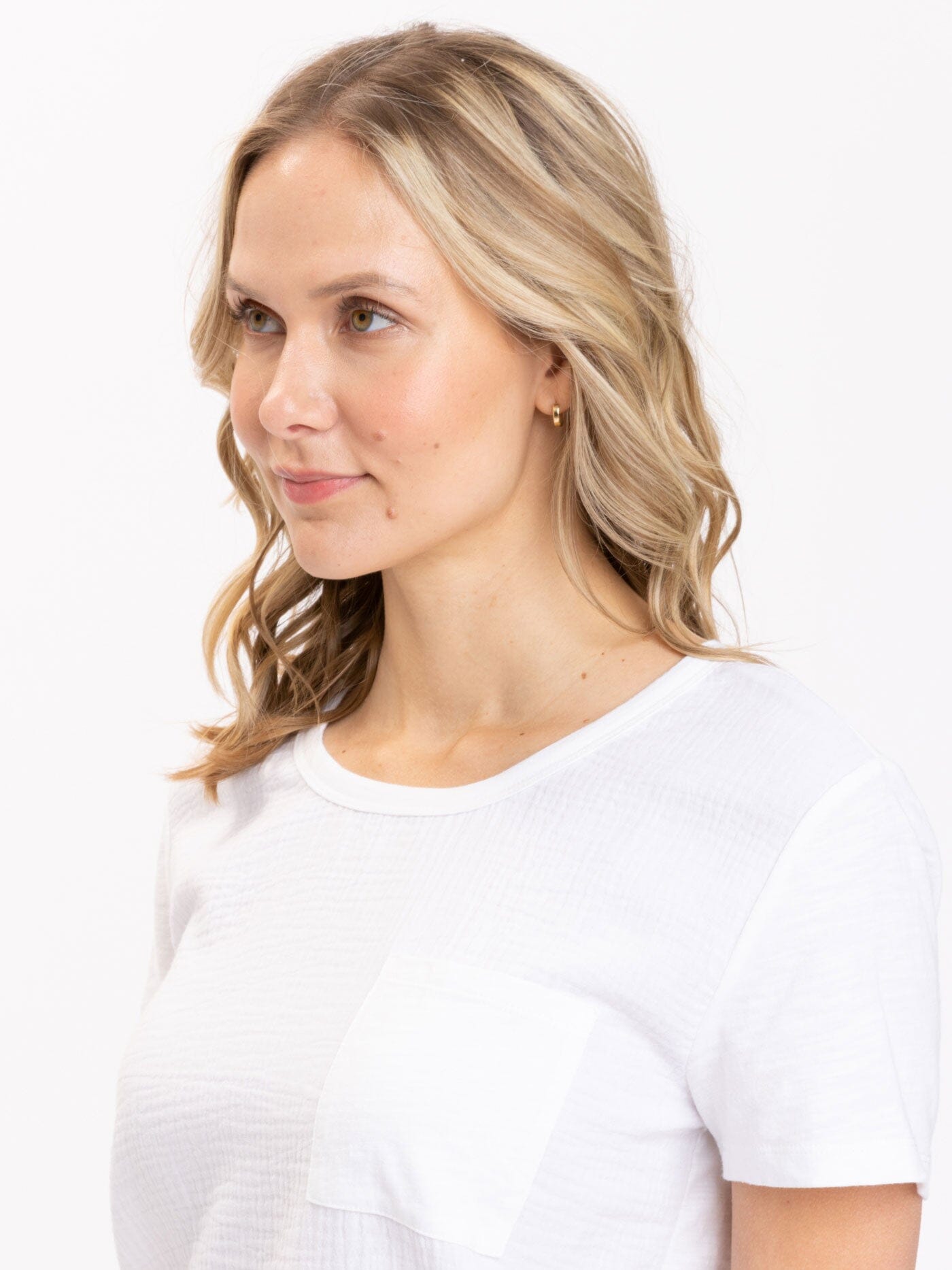 Avelina Gauze Mix Pocket Tee