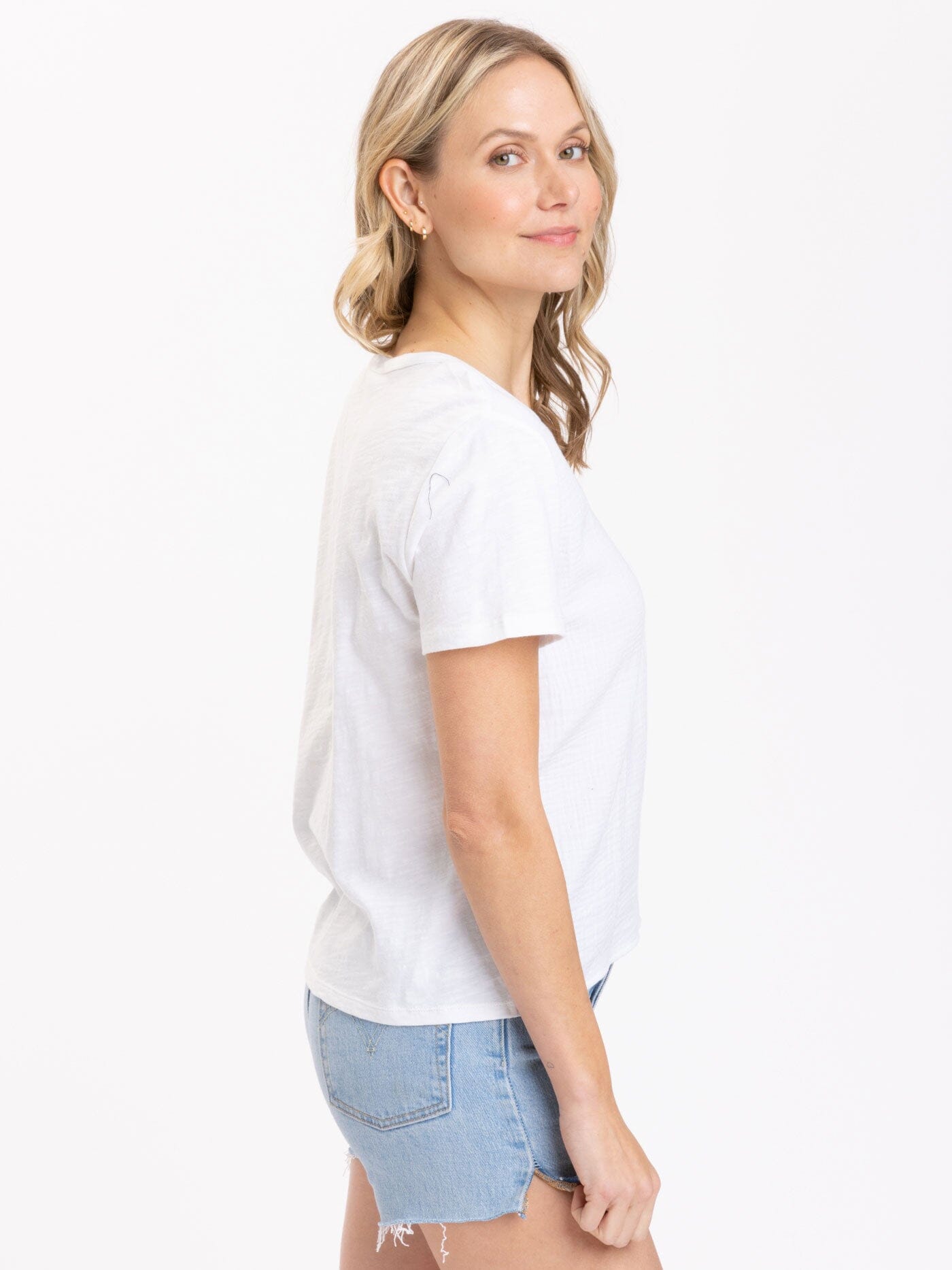 Avelina Gauze Mix Pocket Tee