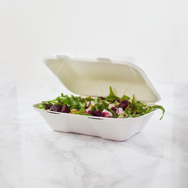 Vegware 9 x 6in large bagasse clamshell (QTY:200)