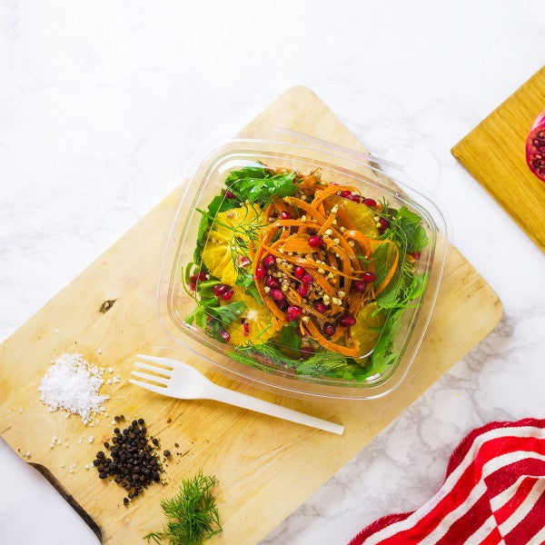 48oz PLA hinged deli container (QTY:200)