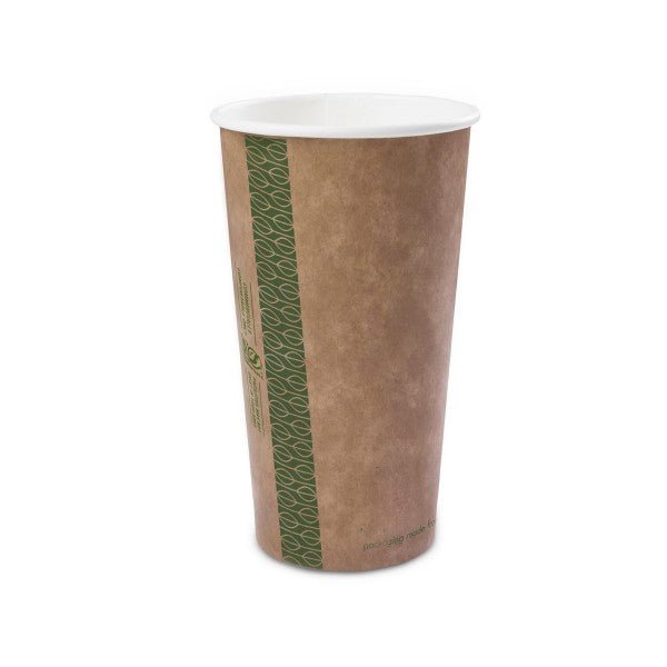 Vegware 20oz brown kraft hot cup, 89-Series (QTY:1000)