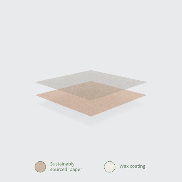 Vegware 15 x 10.75in waxed kraft deli sheets (QTY:2000)