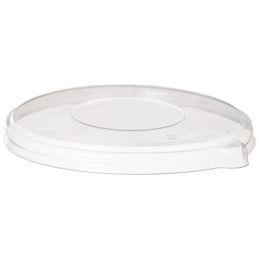 Vegware Gourmet Compostable Flat Lid, Fits 24-46oz Molded Fiber Coupe Bowls (QTY:400)