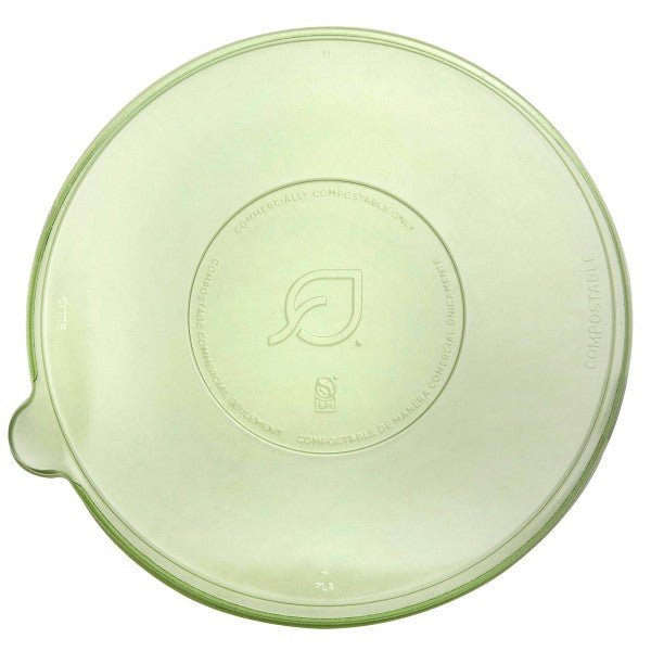 Vegware Veridian PLA lid for 24, 32, 46oz coupe bowls green (QTY:400)