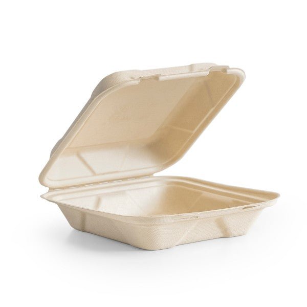 Vegware Nourish 8in Clamshell, Natural Molded Fiber (QTY:200)