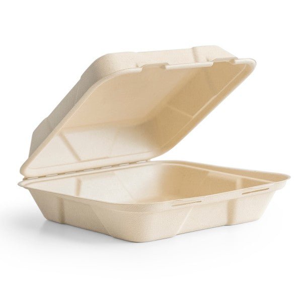 Vegware Nourish 9in Clamshell, Natural Molded Fiber (QTY:200)