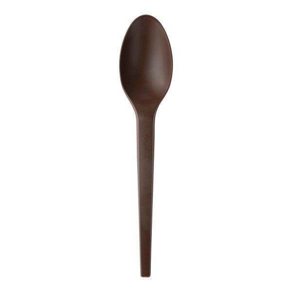 Vegware Veridian 6.5in compostable CPLA spoon brown (QTY:1000)