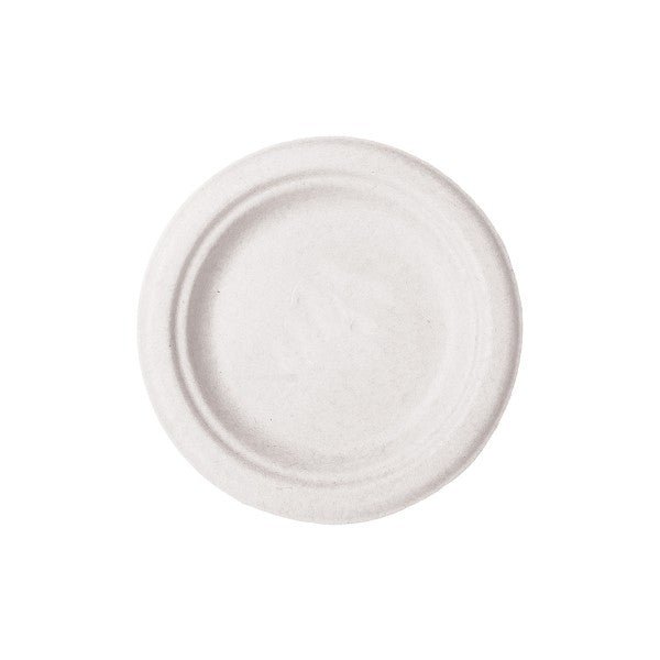 6in Circle Plates | White Molded Fiber Vegware (QTY: 1000)